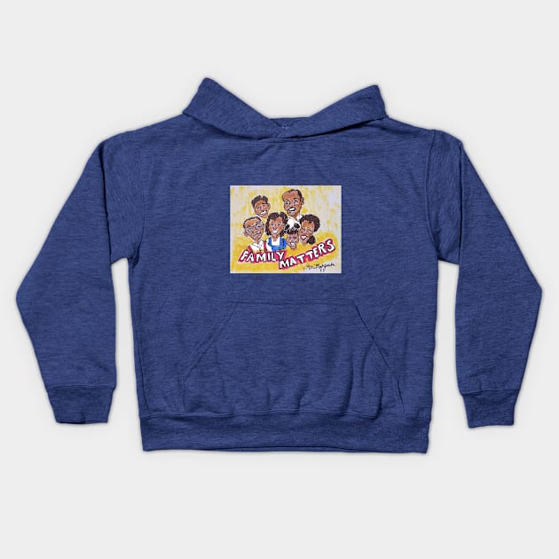 Family Matters Kids Hoodie by TheArtQueenOfMichigan 